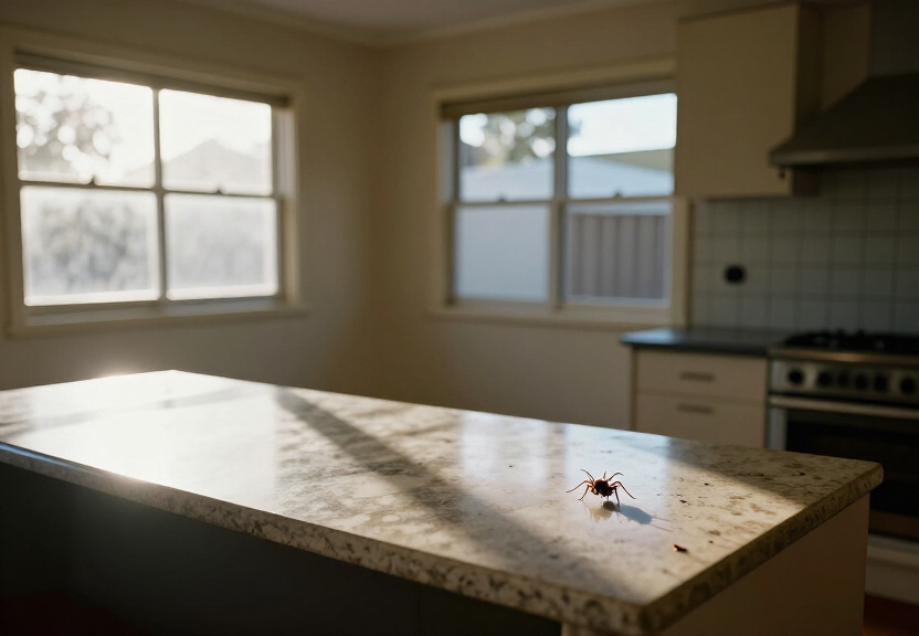 Rodent droppings in a Clareville garage before treatment